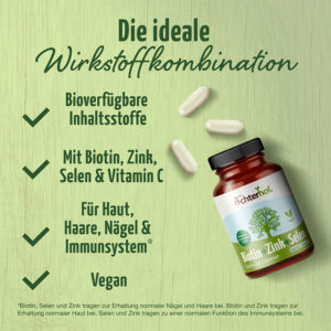 vom Achterhof Biotin + Zink + Selen Kapseln 120 Kapseln - Image 4