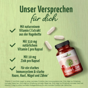 vom Achterhof Vitamin C und Zink Kapseln 120 Kapseln - Image 4