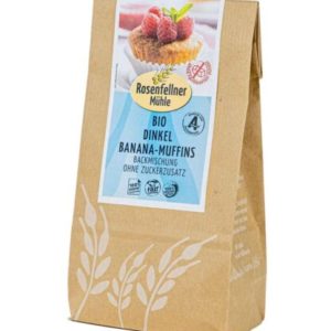 Rosenfellner Mühle Bio Dinkel Banana Muffins zuckerfrei Backmischung 250g