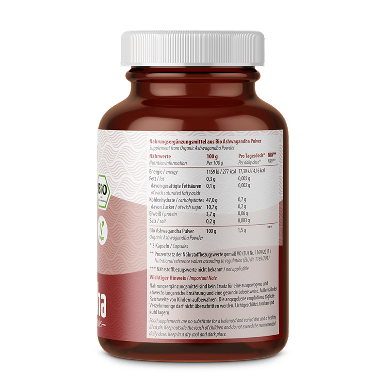 vom Achterhof BIO Ashwagandha Kapseln 150 Kapseln - Image 2