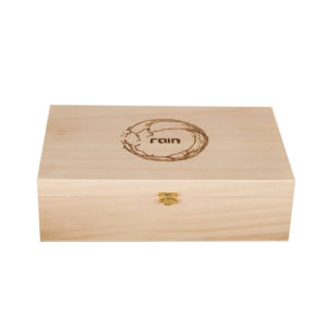 Rain Aufbewahrungsbox Holz Brandt-Art handgefertigt