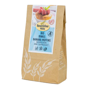 Rosenfellner Mühle Bio Dinkel Banana Muffins zuckerfrei Backmischung 250g