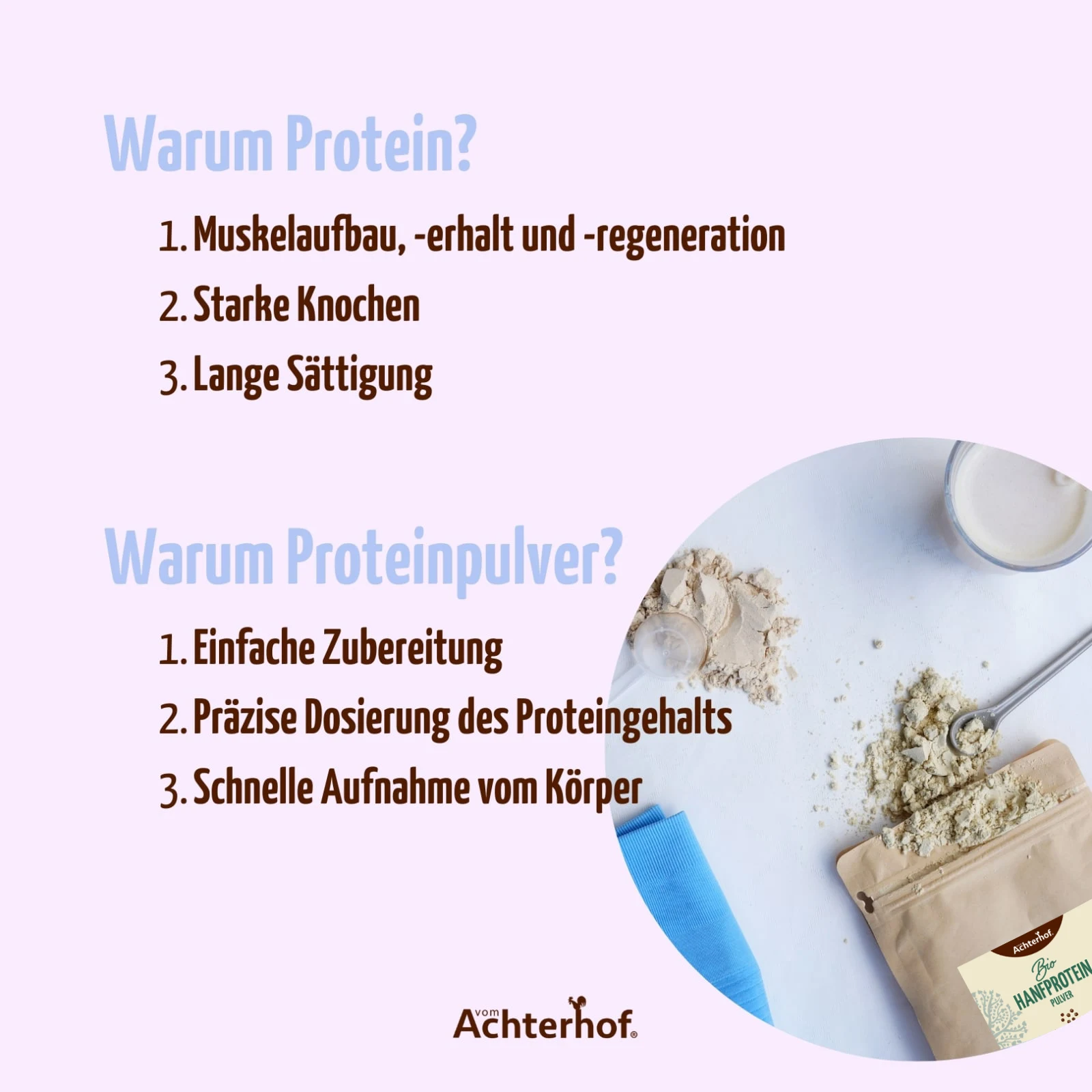 vom Achterhof BIO Hanfprotein 250g - Image 6