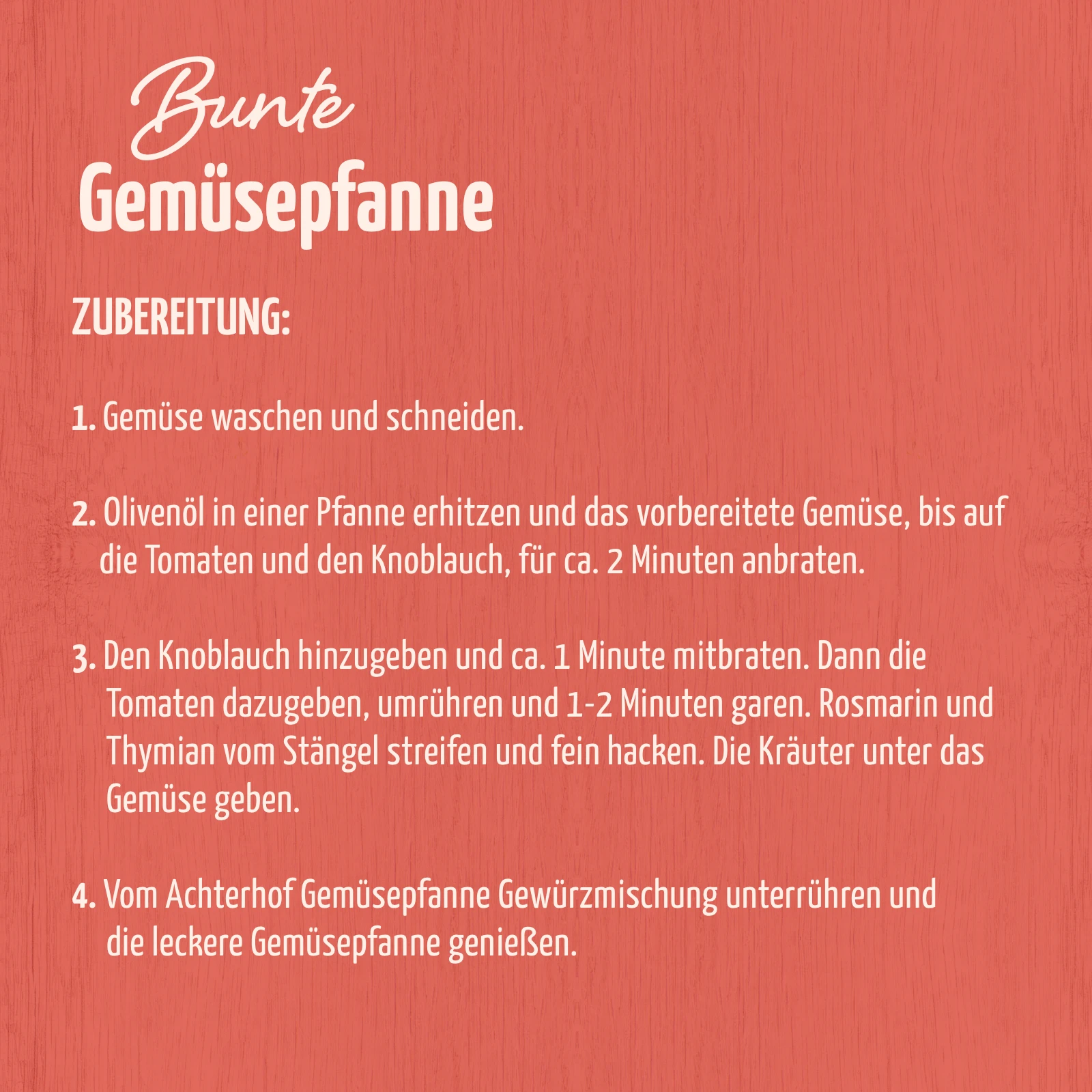 vom Achterhof Gemüsepfanne Gewürzmischung 100g - Image 4