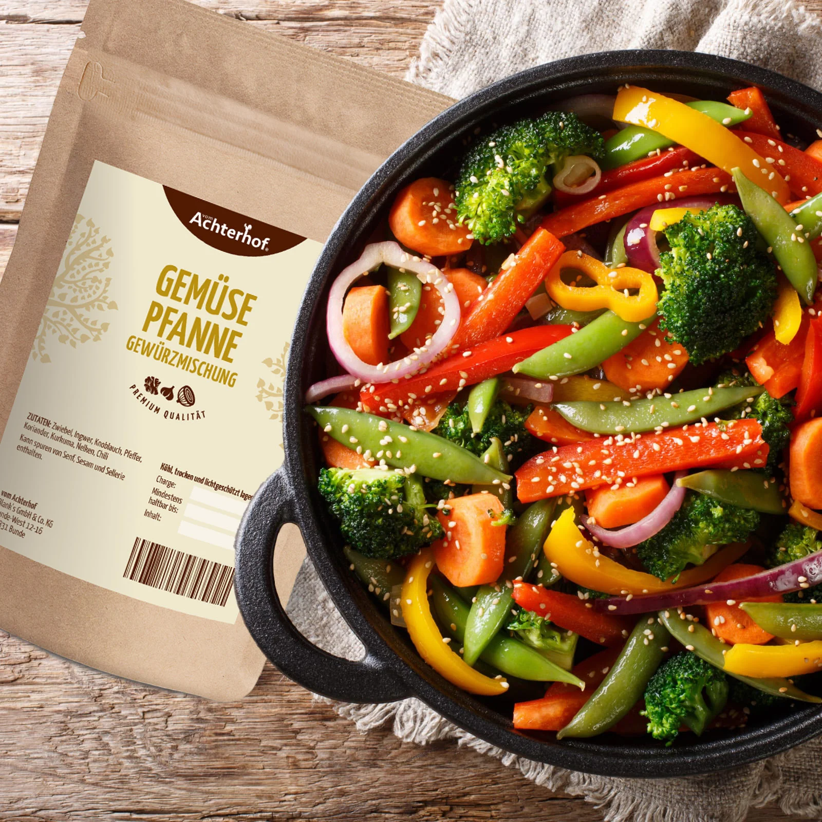 vom Achterhof Gemüsepfanne Gewürzmischung 100g - Image 3