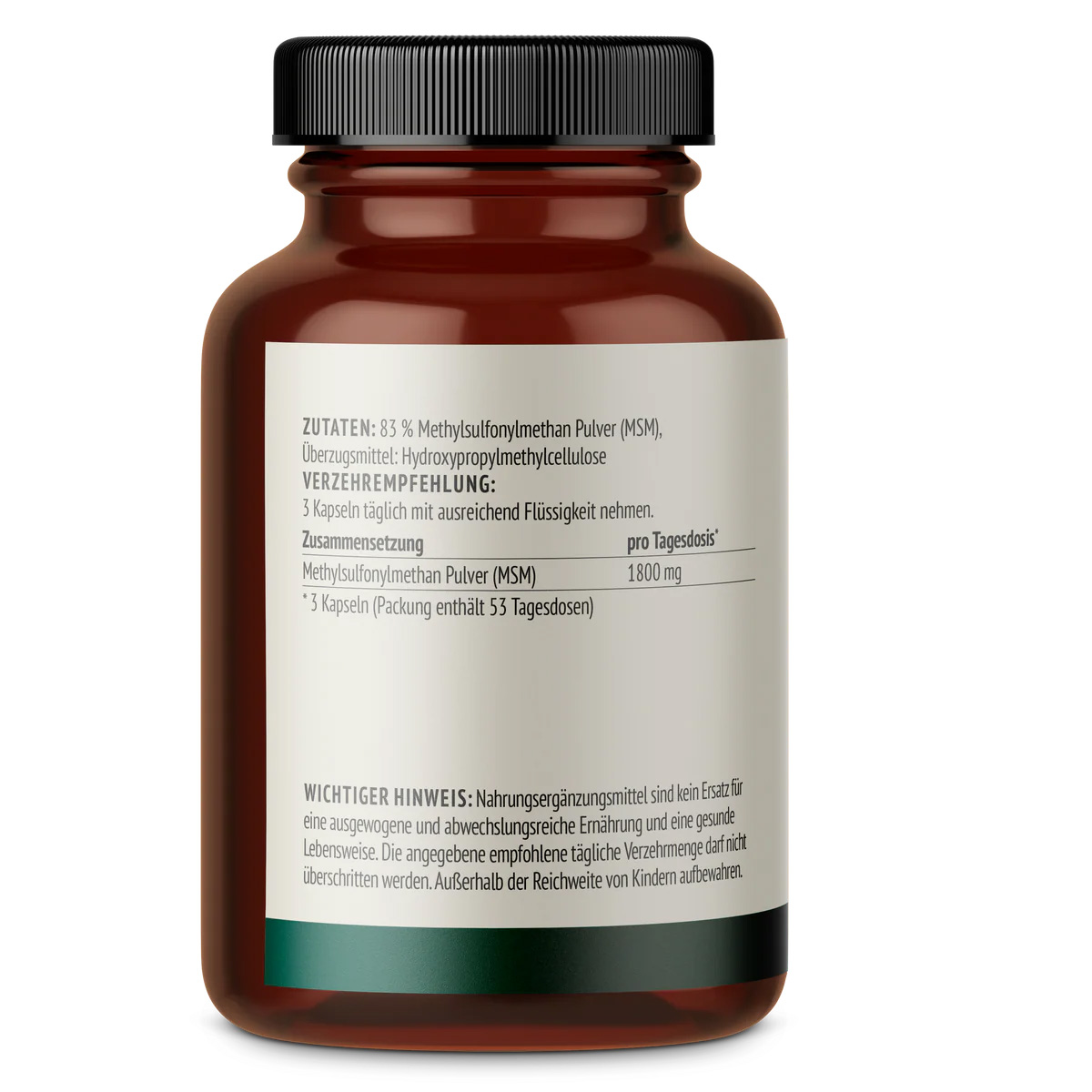 vom Achterhof MSM (Methylsulfonylmethan) Kapseln 160 Kapseln - Image 2