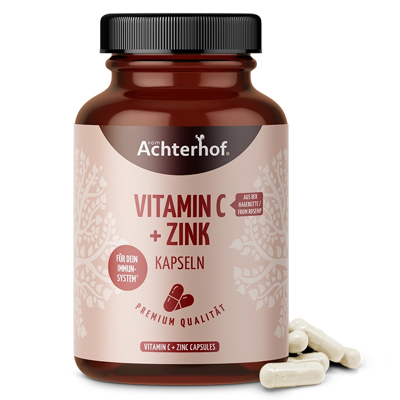 vom Achterhof Vitamin C und Zink Kapseln 120 Kapseln
